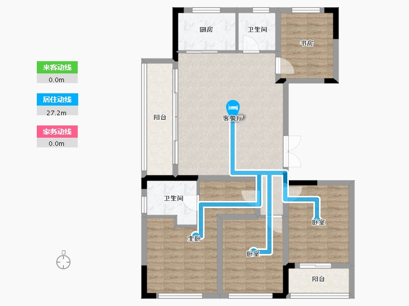 浙江省-杭州市-杭房众安·未珂宸铭府-100.81-户型库-动静线