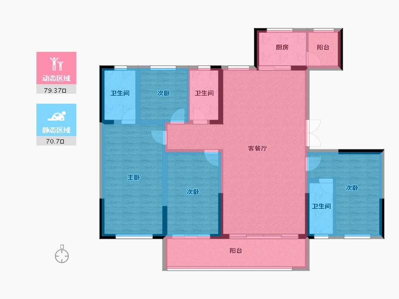 山东省-济南市-玖城壹品-135.47-户型库-动静分区