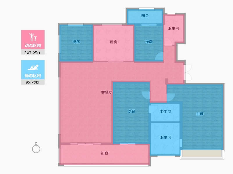 浙江省-杭州市-建发华发江月望云-180.00-户型库-动静分区