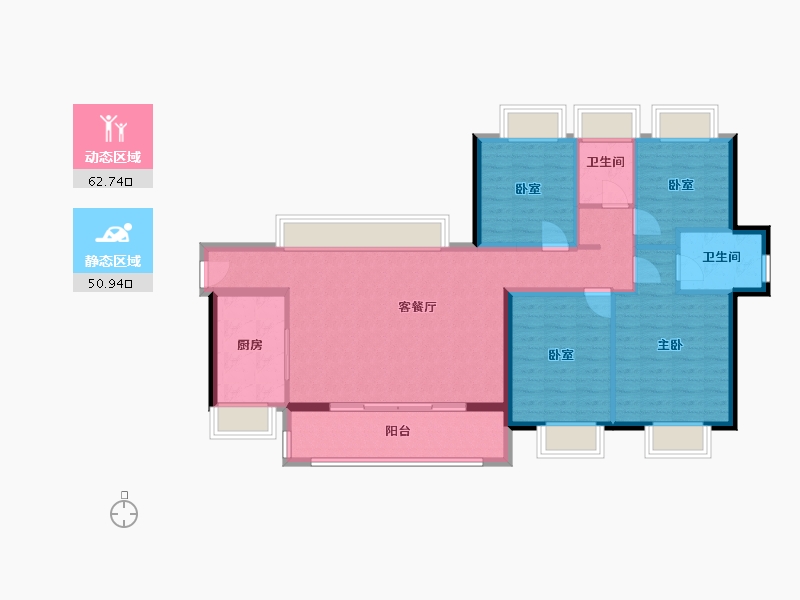 广东省-深圳市-望辰府-102.40-户型库-动静分区