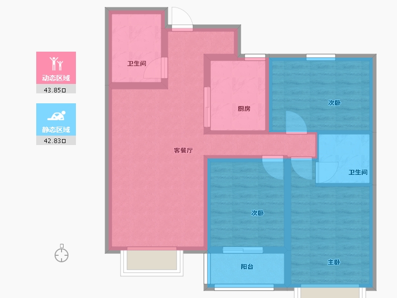 山西省-晋中市-阳光尚品-96.00-户型库-动静分区