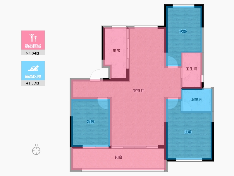 山东省-济南市-玖城壹品-97.49-户型库-动静分区