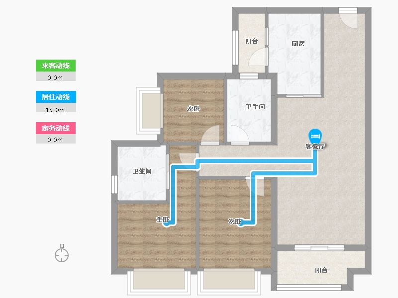 广东省-深圳市-华润置地未来城公寓-83.20-户型库-动静线