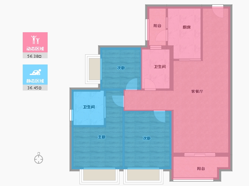 广东省-深圳市-华润置地未来城公寓-83.20-户型库-动静分区