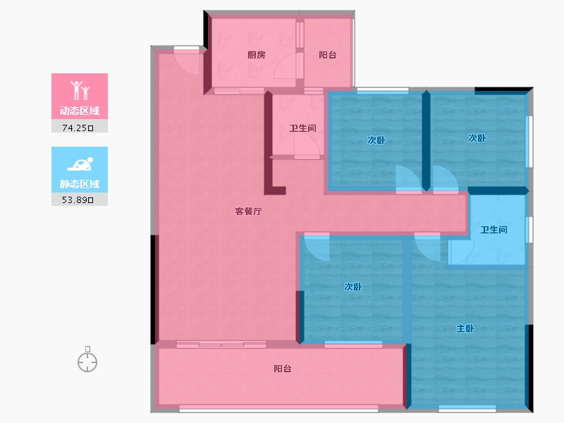 新疆维吾尔自治区-阿克苏地区-御溪谷-113.60-户型库-动静分区