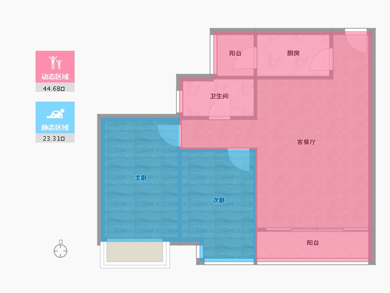 广东省-深圳市-金汇名园-61.70-户型库-动静分区