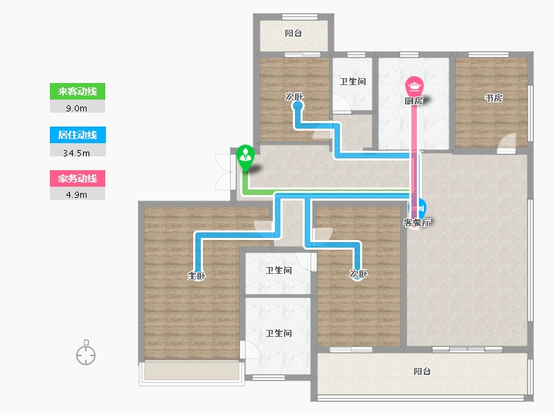 浙江省-杭州市-建发华发江月望云-180.00-户型库-动静线