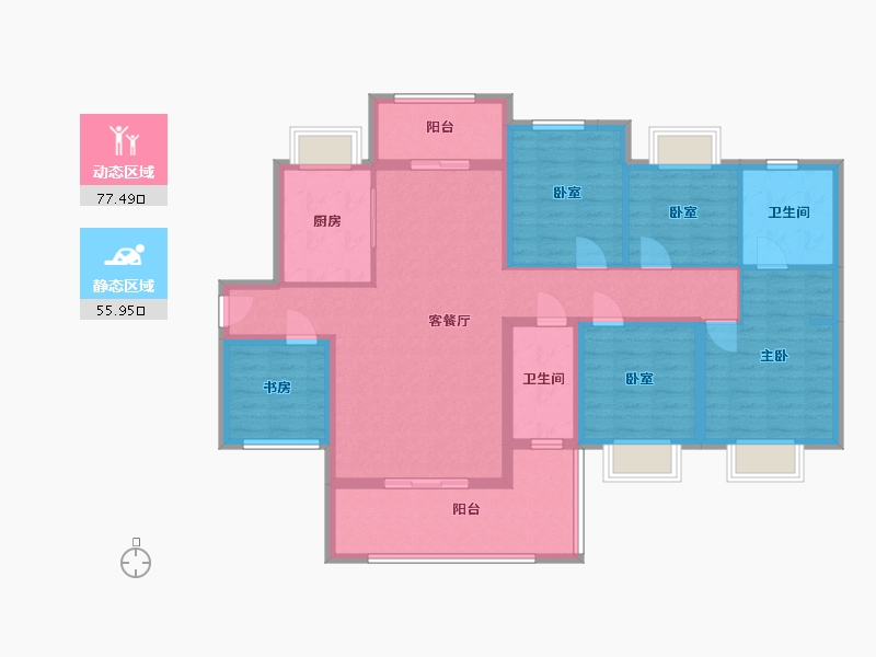 广西壮族自治区-百色市-百色万达广场项目部-118.00-户型库-动静分区