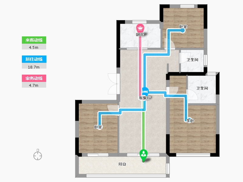 浙江省-杭州市-杭房众安·未珂宸铭府-82.20-户型库-动静线