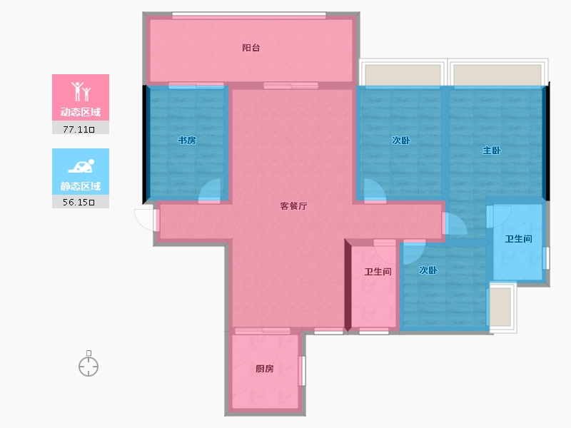 海南省-海口市-文博映樾-118.99-户型库-动静分区