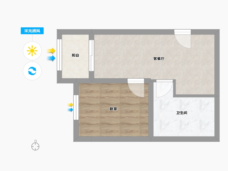 广东省-深圳市-华润置地未来城公寓-32.79-户型库-采光通风