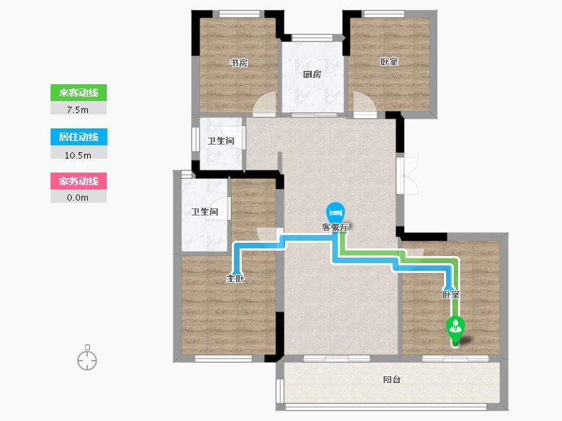 浙江省-杭州市-杭房众安·未珂宸铭府-98.02-户型库-动静线