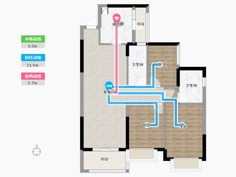 广东省-广州市-广州恒大悦府-86.76-户型库-动静线