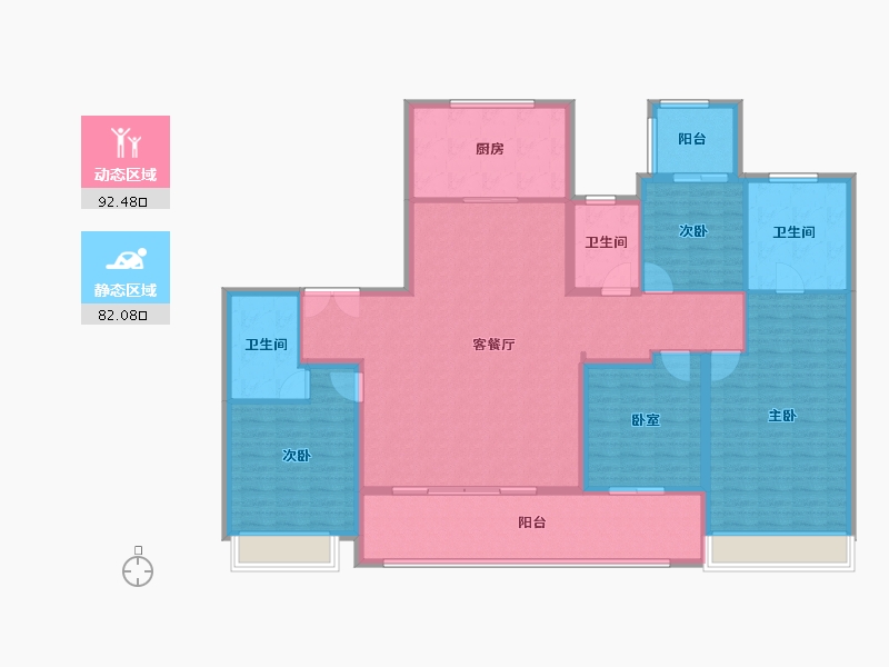 浙江省-杭州市-建发华发江月望云-159.20-户型库-动静分区