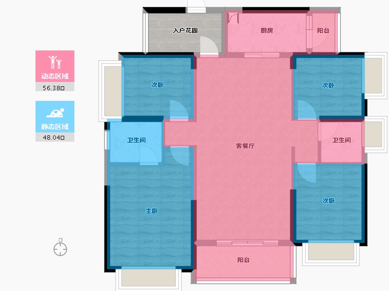 广东省-肇庆市-中源誉峰-120.00-户型库-动静分区