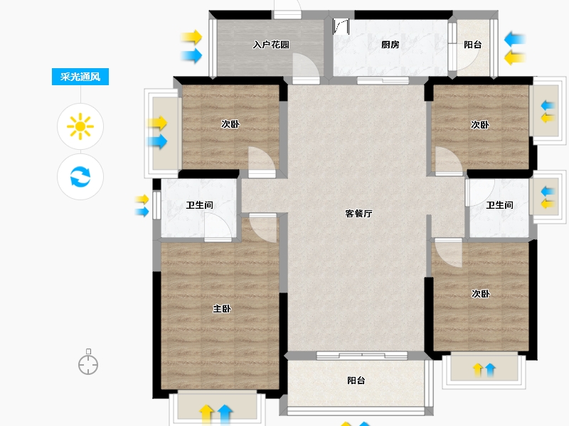 广东省-肇庆市-中源誉峰-120.00-户型库-采光通风