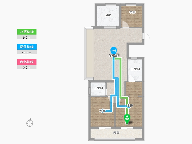 浙江省-杭州市-中天珺楠府-79.20-户型库-动静线