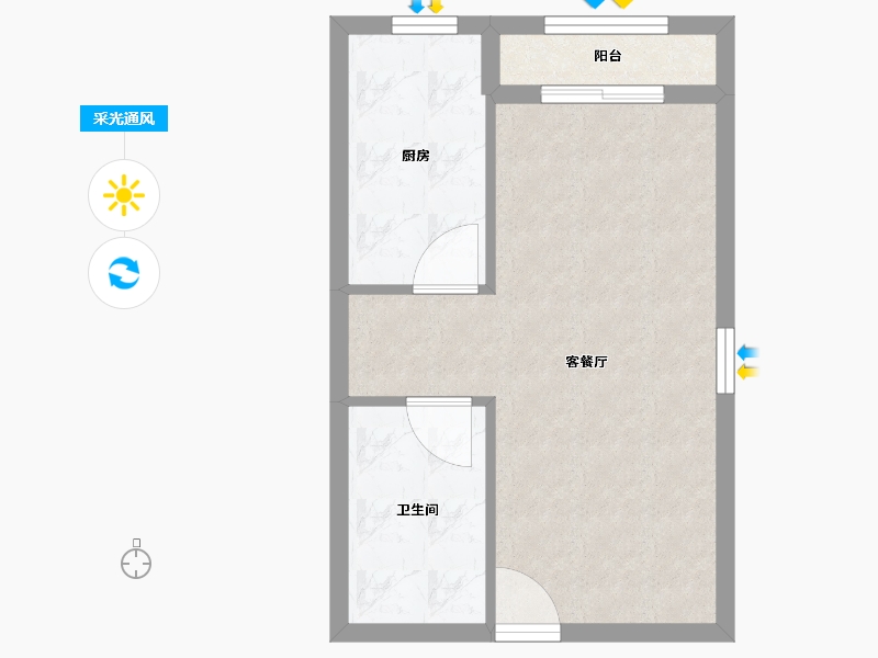 广东省-深圳市-华润置地未来城公寓-39.20-户型库-采光通风