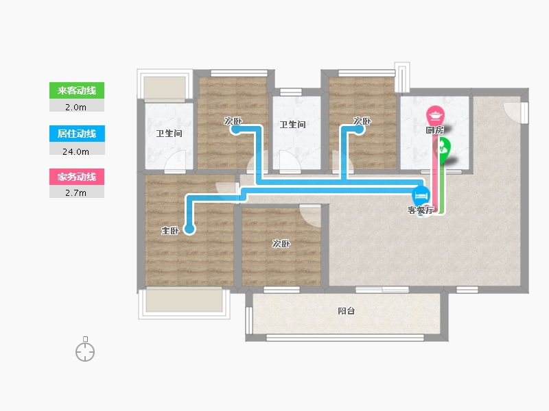 海南省-海口市-合正观澜汇·云庭-82.40-户型库-动静线