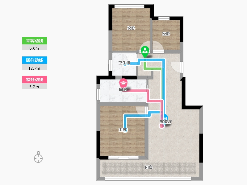 四川省-成都市-绿城桂语麓境-66.73-户型库-动静线