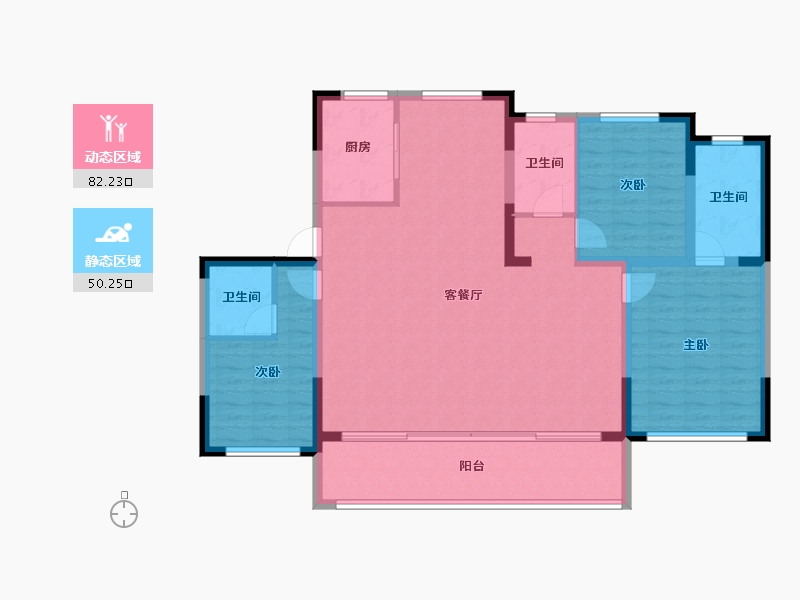 山东省-济南市-玖城壹品-120.57-户型库-动静分区