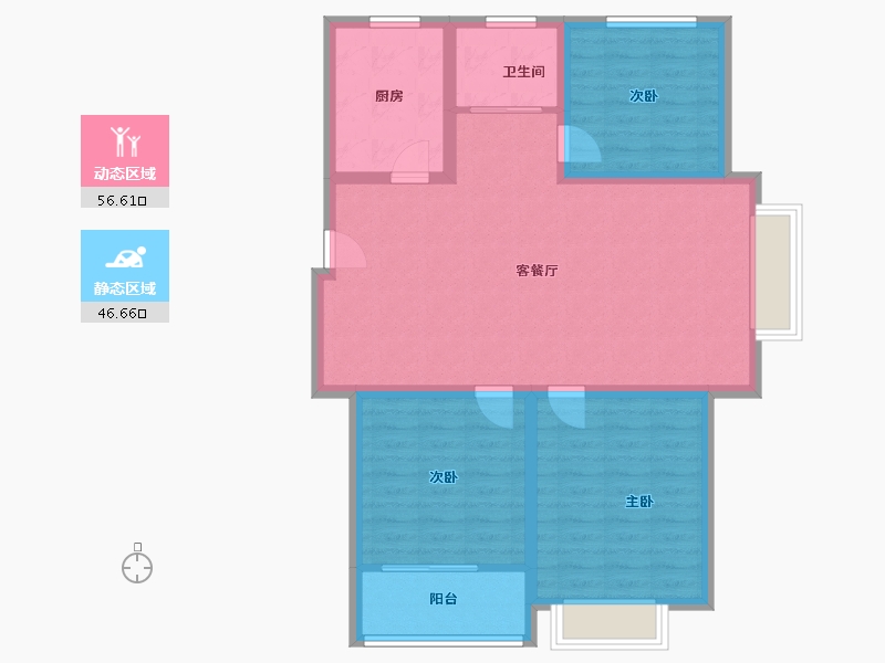 山东省-淄博市-博晨盛园云暻-93.14-户型库-动静分区