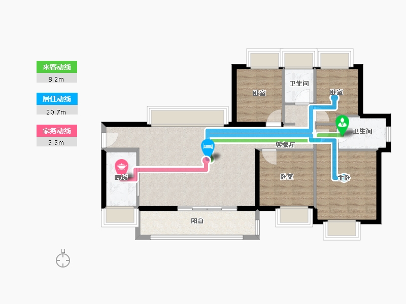 广东省-深圳市-望辰府-89.44-户型库-动静线