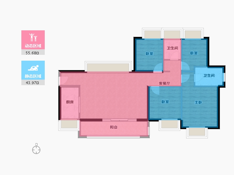 广东省-深圳市-望辰府-89.44-户型库-动静分区