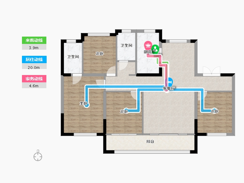 宁夏回族自治区-银川市-西悦府-115.00-户型库-动静线