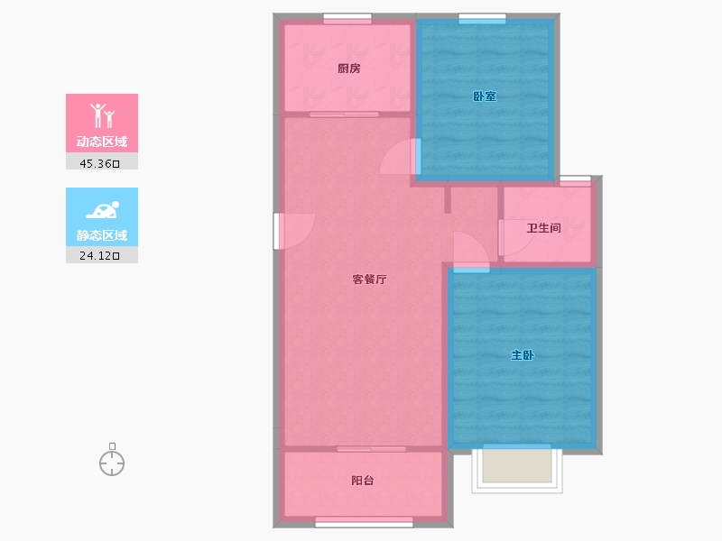 河北省-保定市-中贤佳苑-62.00-户型库-动静分区