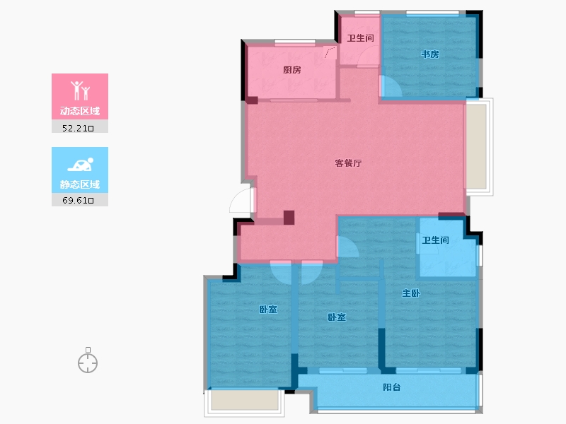 浙江省-湖州市-大家满园山色-109.33-户型库-动静分区