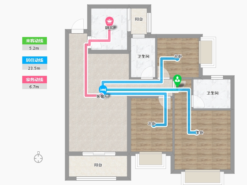 广东省-佛山市-恒大郦湖城-83.21-户型库-动静线