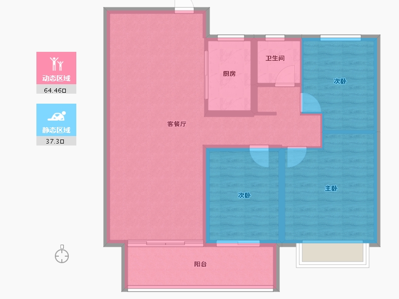 山东省-济南市-国融西兴时代-92.00-户型库-动静分区