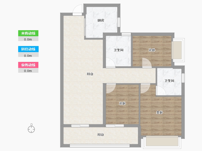 广东省-深圳市-仁恒公园世纪三期-87.20-户型库-动静线