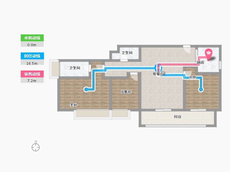 海南省-海口市-同康江语海-104.16-户型库-动静线