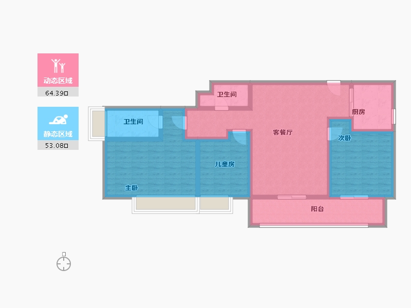 海南省-海口市-同康江语海-104.16-户型库-动静分区