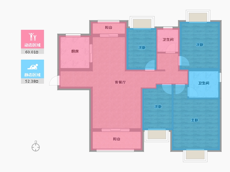 广东省-佛山市-恒大郦湖城-100.01-户型库-动静分区