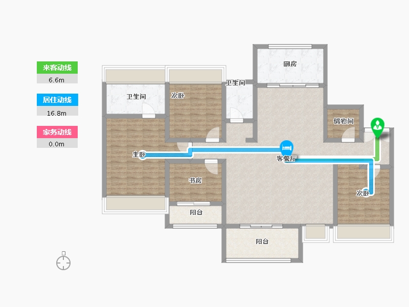 海南省-海口市-中海汇德里-135.71-户型库-动静线