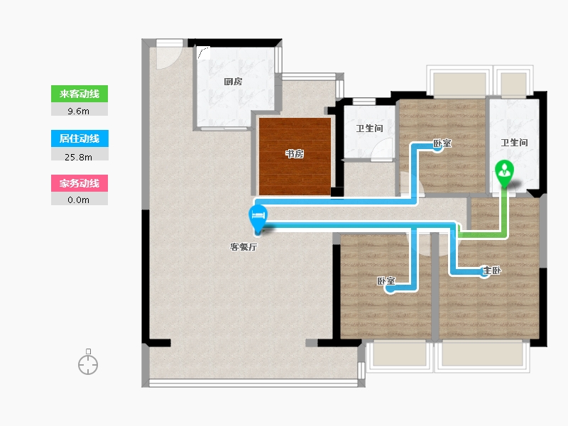 湖北省-武汉市-招商·武汉城建未来中心-109.54-户型库-动静线