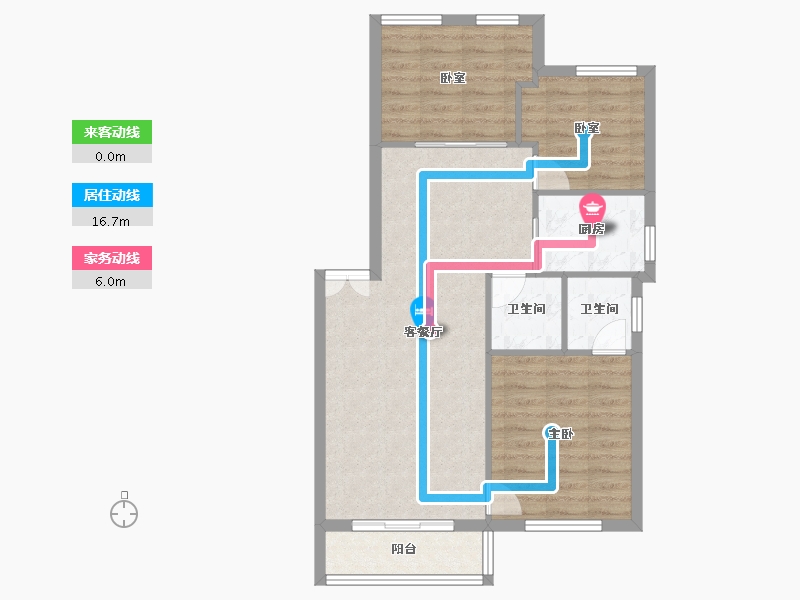 广东省-珠海市-长沙新苑-75.21-户型库-动静线