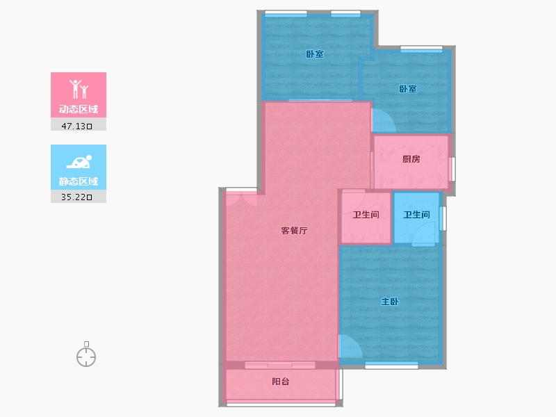 广东省-珠海市-长沙新苑-75.21-户型库-动静分区