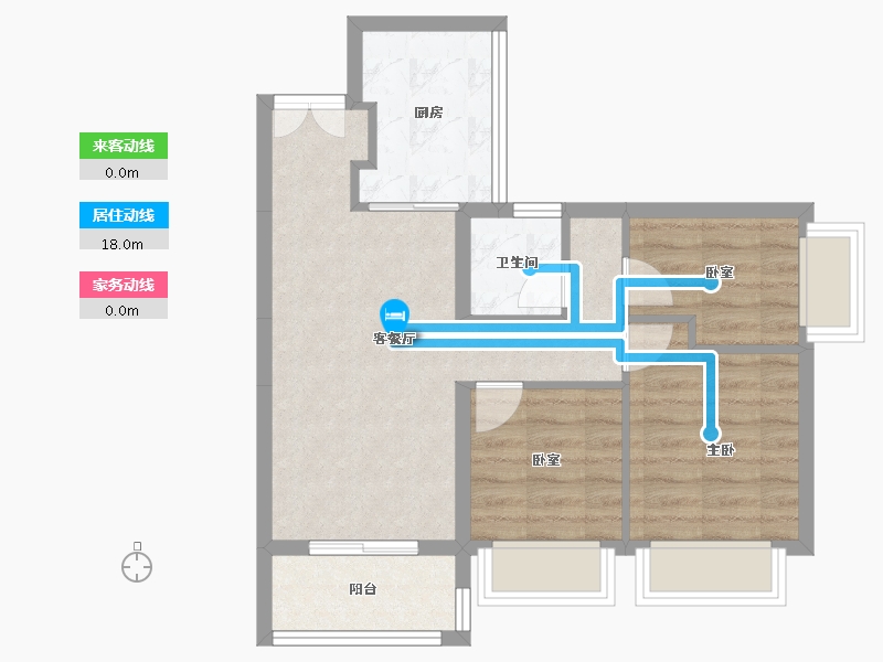 广东省-东莞市-粤港湾华堂里·8号-58.10-户型库-动静线