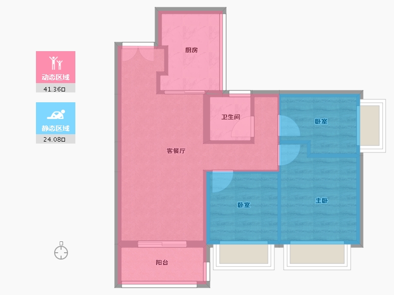 广东省-东莞市-粤港湾华堂里·8号-58.10-户型库-动静分区