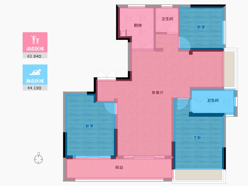 浙江省-湖州市-南控地产云澜府-96.82-户型库-动静分区