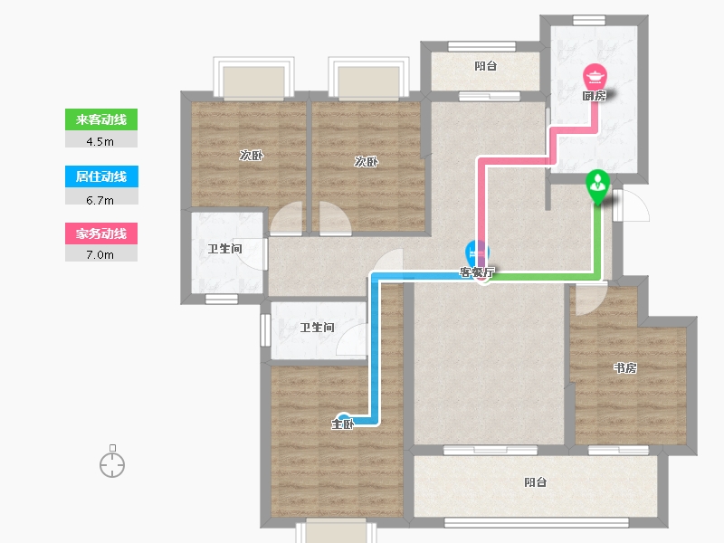 江西省-九江市-浔阳·滨江天悦-103.57-户型库-动静线