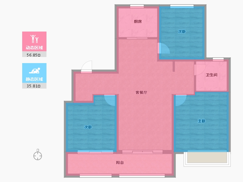 山东省-济南市-海信观悦-83.00-户型库-动静分区