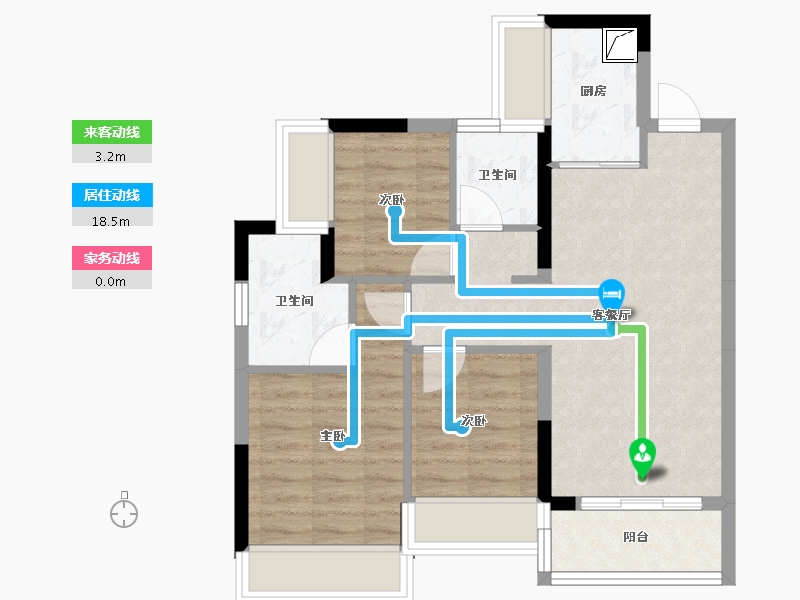 广东省-深圳市-宏发万悦山二期-62.43-户型库-动静线