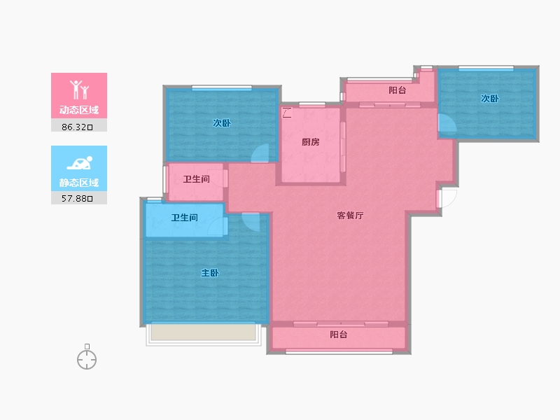 河南省-漯河市-龙腾祥和花园-131.59-户型库-动静分区