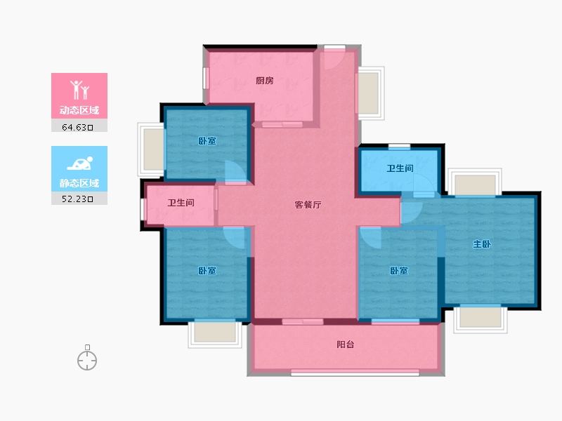 广东省-深圳市-望辰府-103.69-户型库-动静分区