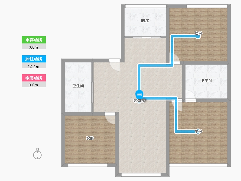 辽宁省-阜新市-枫丹丽都-117.64-户型库-动静线